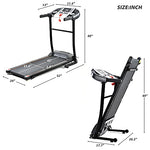 EKN Folding Treadmill with 12 Automatic Programs and Auto Incline - LCD Display and Pulse Monitor - Home Exercise Equipment with Safety Lock