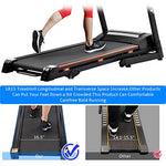 Pgym Folding Electric Treadmill with Incline - Medium Running Machine - LCD Display - Motorized - 14.8KM/H