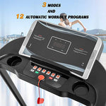 Ceetocee Electric Folding Treadmill with 0-10MPH Speed, 12 Workout Programs, and Safety Features